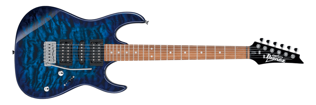 Ibanez GRX70QA RG Gio Electric Guitar Transparent Blue Burst by Hoshino