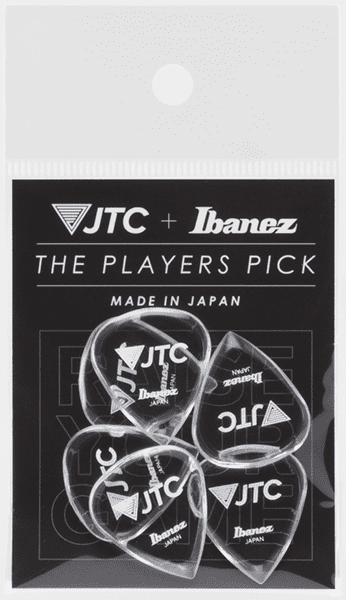 Ibanez Series Teardrop Shape 2.5mm Guitar Picks, Clear (6PCS) by Hoshino