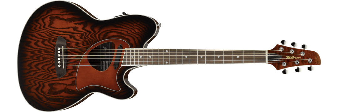 Ibanez Talman TCM50 - VBS Acoustic/Electric Guitar, Vintage Sunburst High Gloss by Hoshino