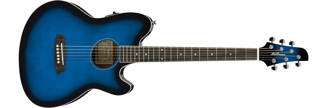 Ibanez TCY10ETBS Talman Acoustic Guitar, Transparent Blue Sunburst High Gloss by Hoshino