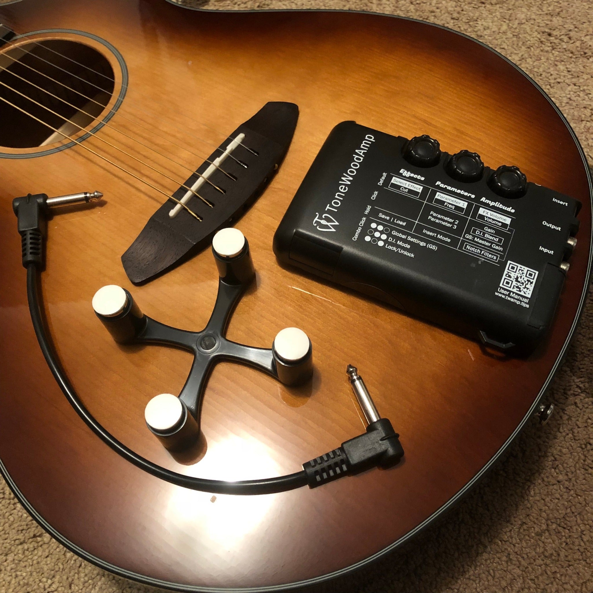 ToneWoodAmp and accessories unboxed with guitar