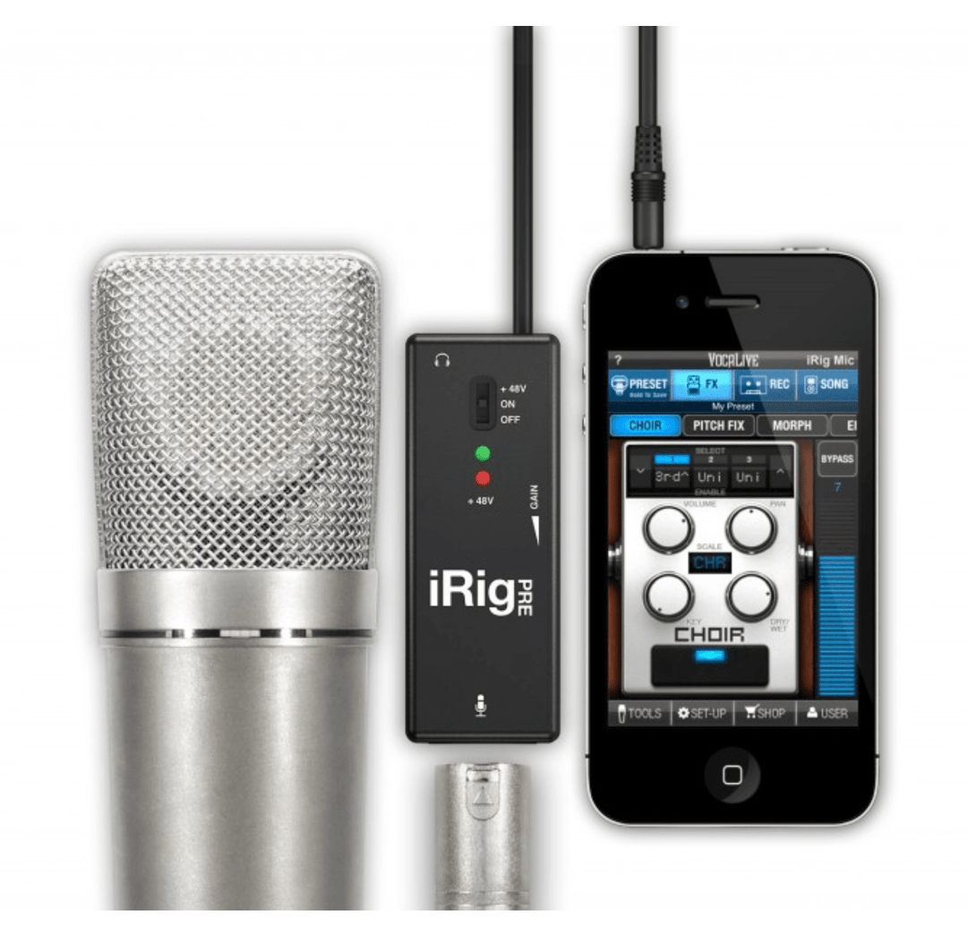 iRig Pre XLR microphone interface for iOS and Android by Hal Leonard
