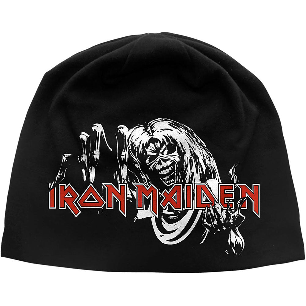 IRON MAIDEN UNISEX BEANIE HAT: NUMBER OF THE BEAST by Rock Off Trade