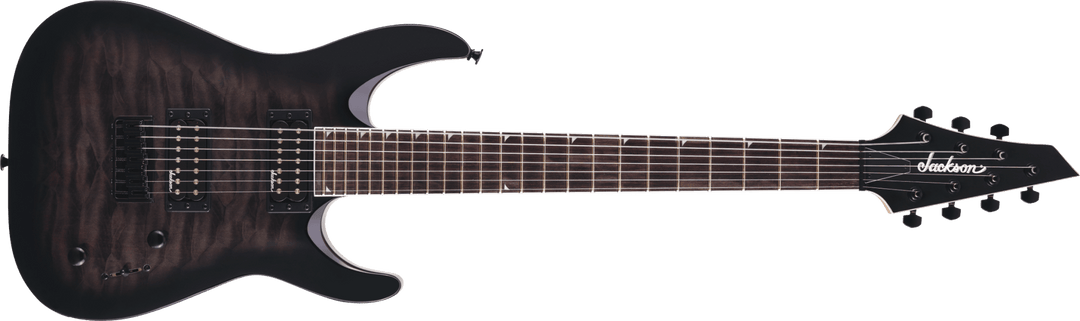 Jackson JS Series Dinky™ Arch Top JS22Q - 7 DKA HT, Amaranth Fingerboard, Transparent Black Burst by FMIC