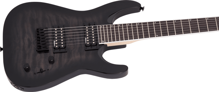 Jackson JS Series Dinky™ Arch Top JS22Q - 7 DKA HT, Amaranth Fingerboard, Transparent Black Burst by FMIC