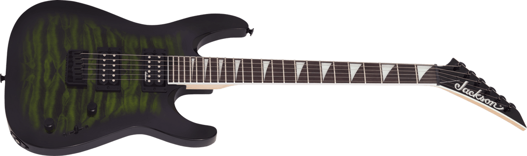 Jackson JS Series Dinky™ Arch Top JS32Q DKA HT, Amaranth Fingerboard, Transparent Green Burst by FMIC