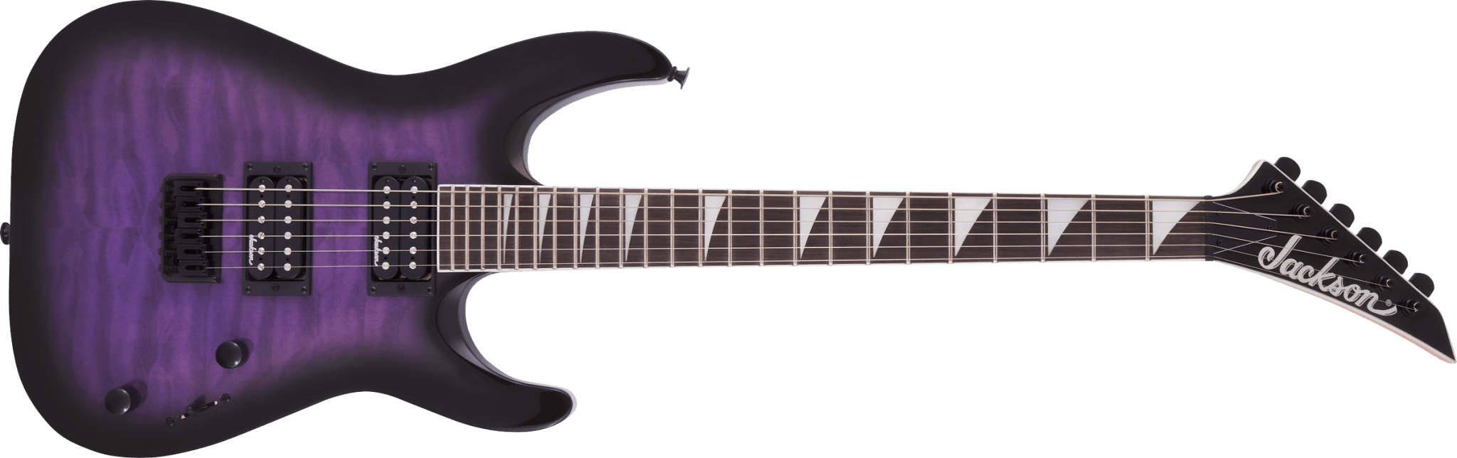 Jackson JS Series Dinky™ Arch Top JS32Q DKA HT, Amaranth Fingerboard, Transparent Purple Burst by FMIC