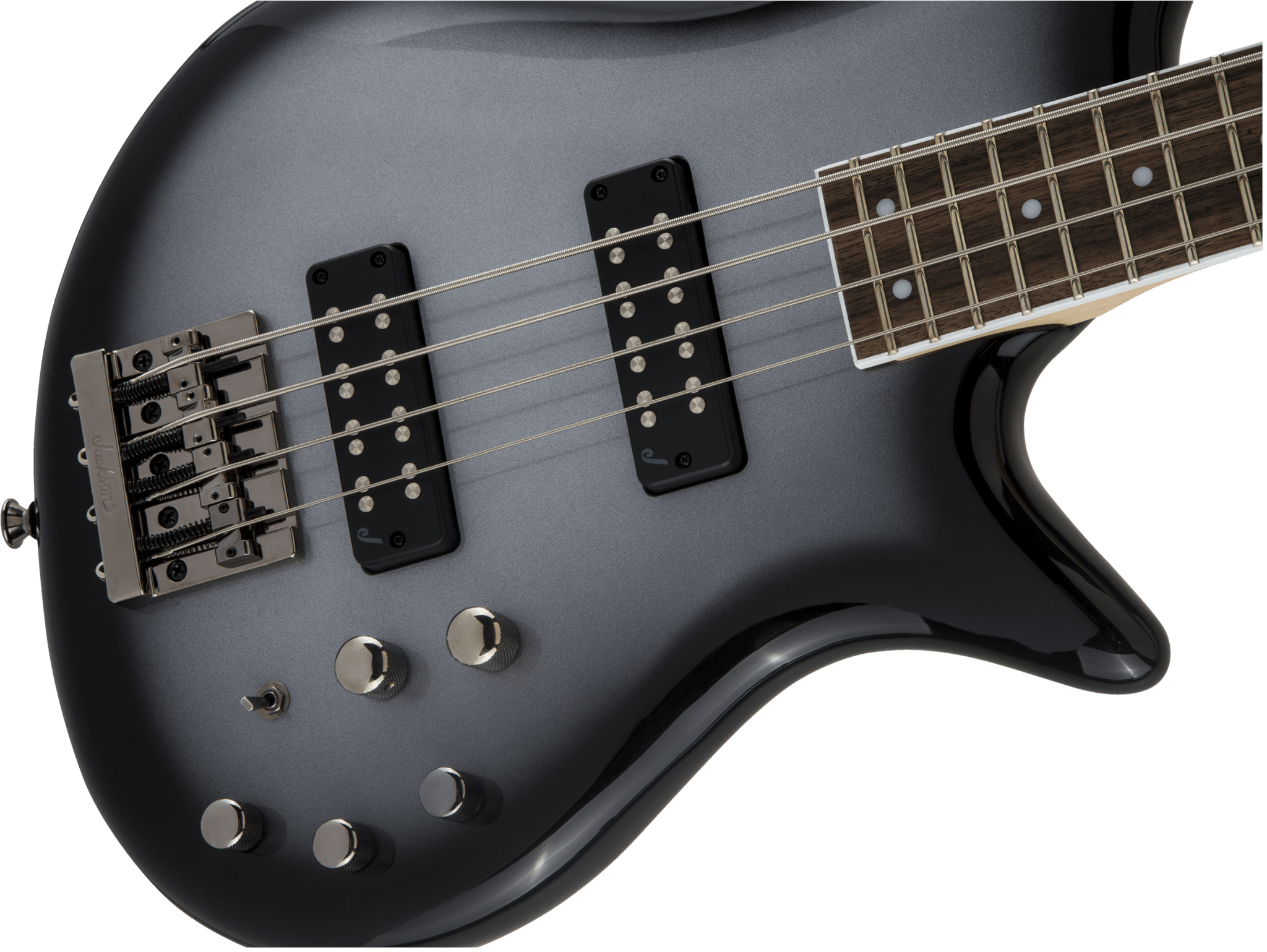 Jackson JS Series Spectra Bass JS3, Laurel Fingerboard, Silverburst by FMIC