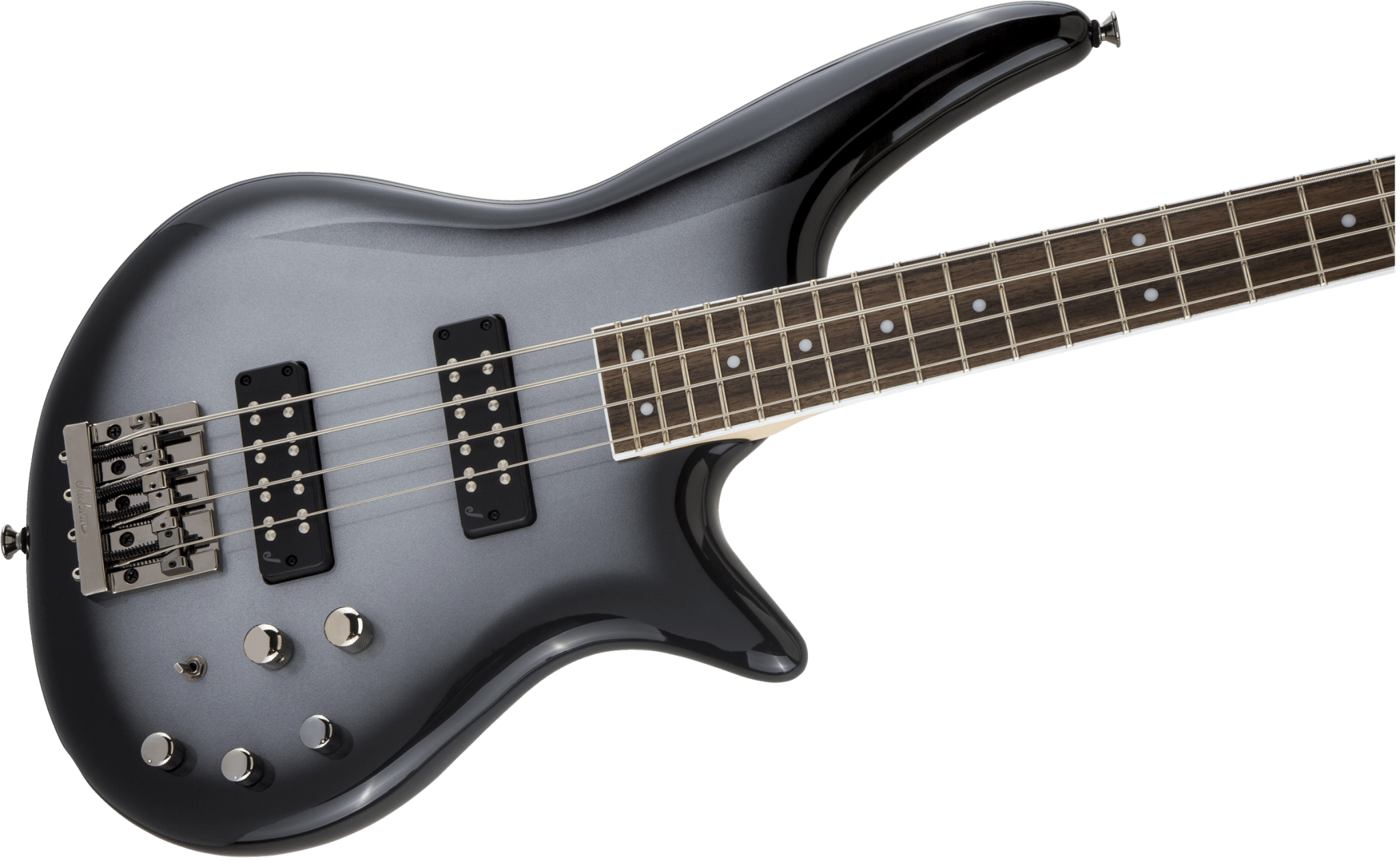 Jackson JS Series Spectra Bass JS3, Laurel Fingerboard, Silverburst by FMIC