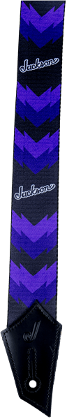 Jackson Strap with Double V Pattern, Black/Purple by FMIC