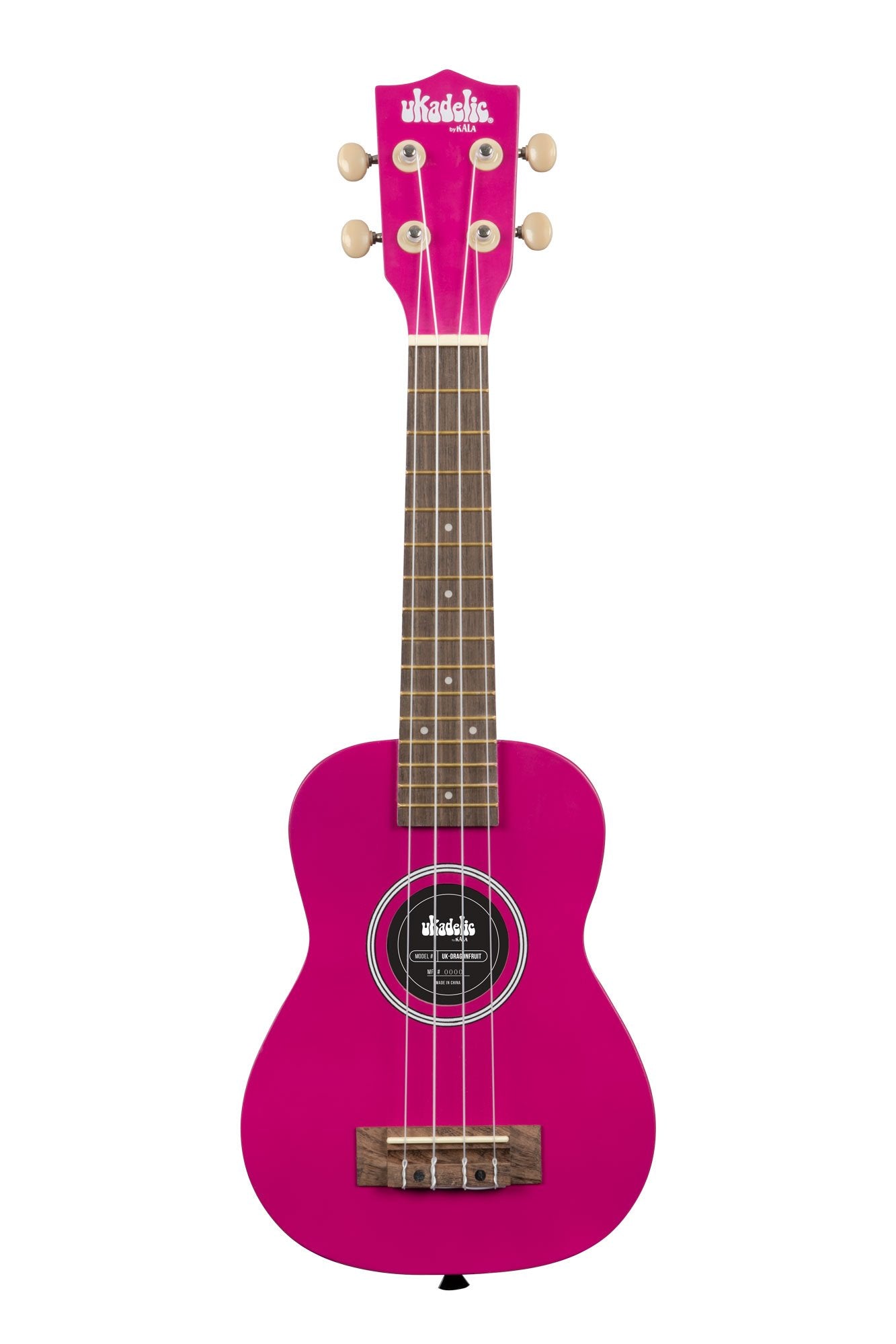 Kala Dragon Fruit Ukadelic Soprano Ukulele by Coast Music