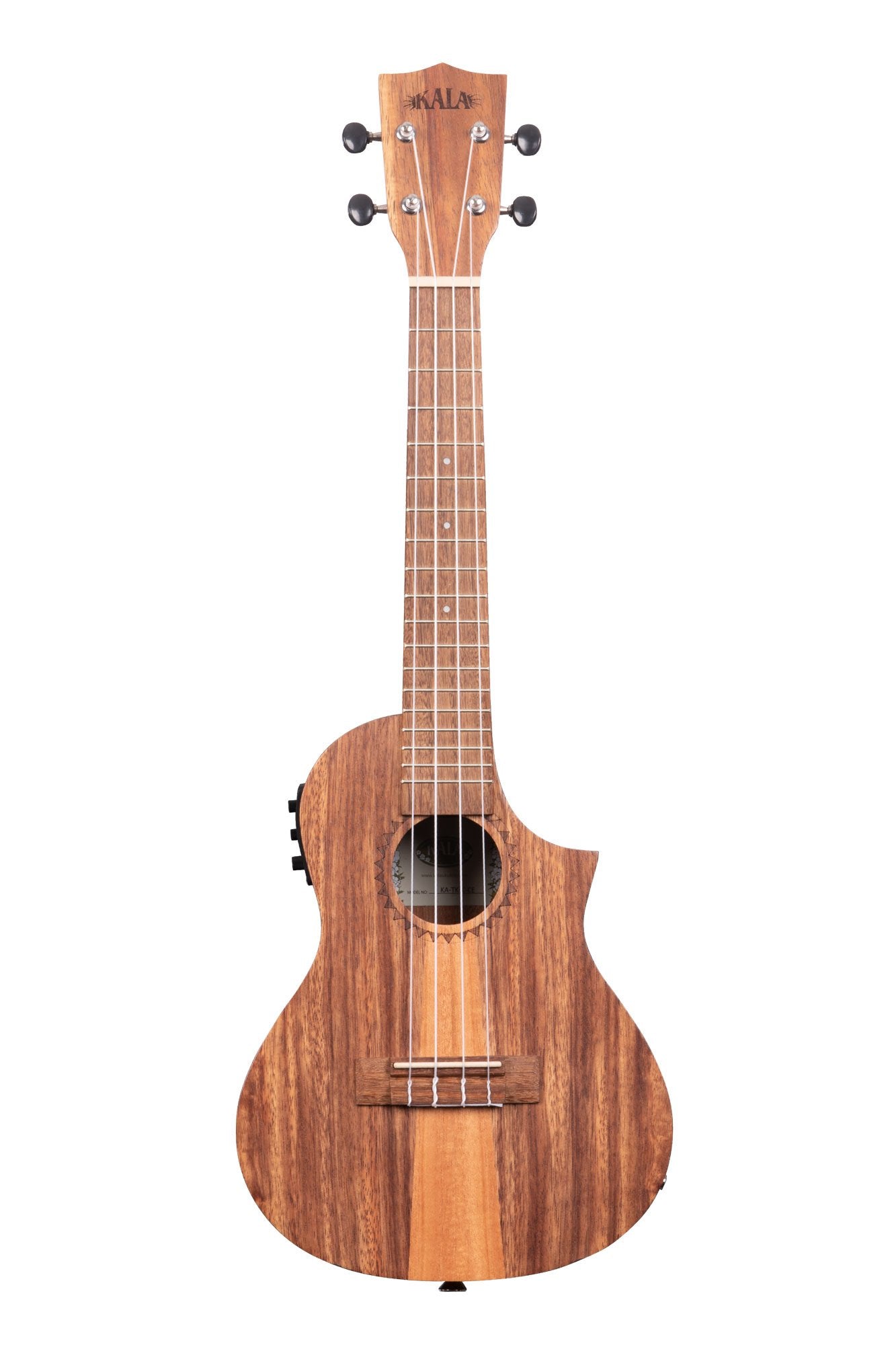 Kala Teak Tri - Top Concert Ukulele w/ Cutaway & EQ by Coast Music
