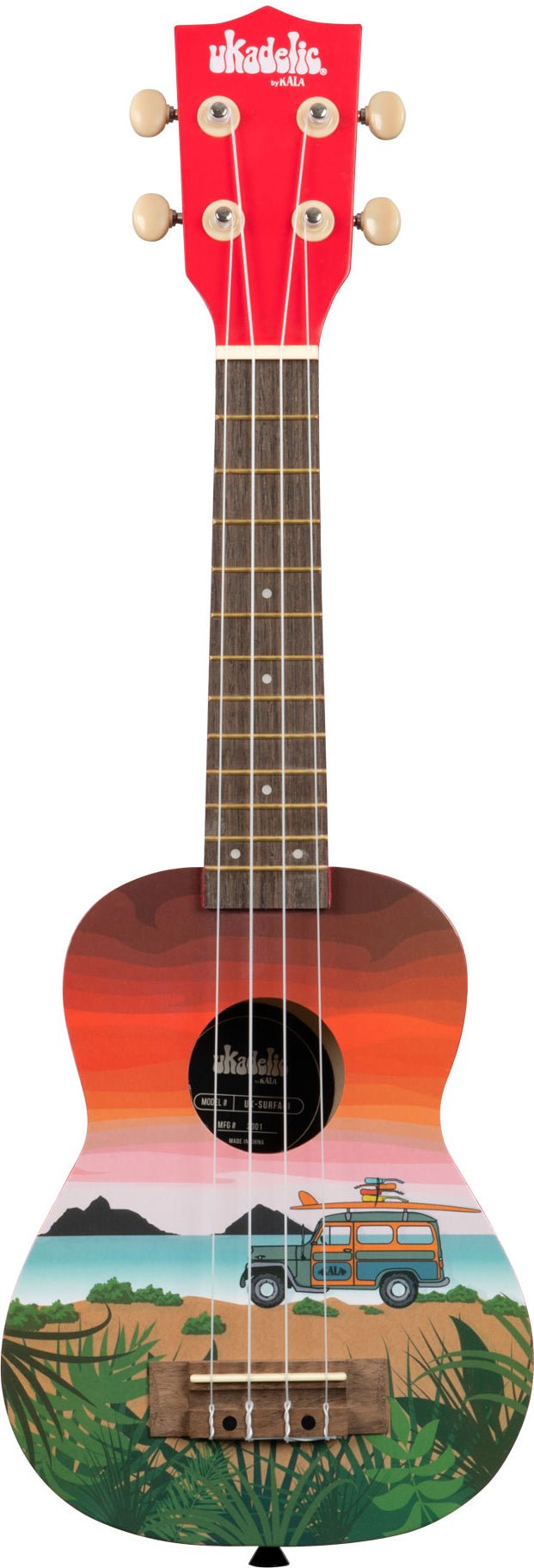 KALA Ukadelic Surfari Soprano Ukulele by Coast Music