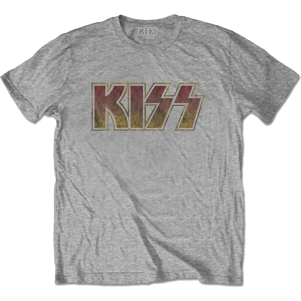 KISS UNISEX TEE: VINTAGE CLASSIC LOGO by Rock Off Trade