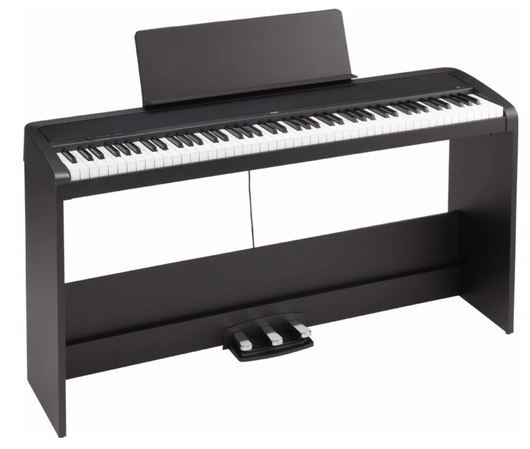Korg 88 Key Hammer Action Stage Piano With Stand / Pedal Included, Black (B2SPBK) by Erikson Music
