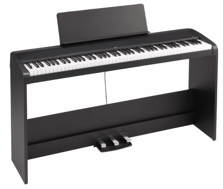 Korg 88 Key Hammer Action Stage Piano With Stand / Pedal Included, Black (B2SPBK) by Erikson Music