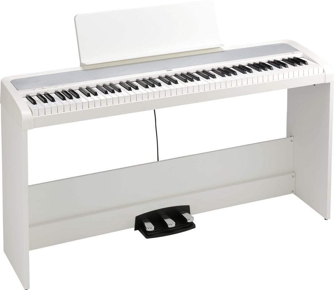 Korg 88 Key Hammer Action Stage Piano With Stand / Pedal Included, White (B2SPWH) by Erikson Music