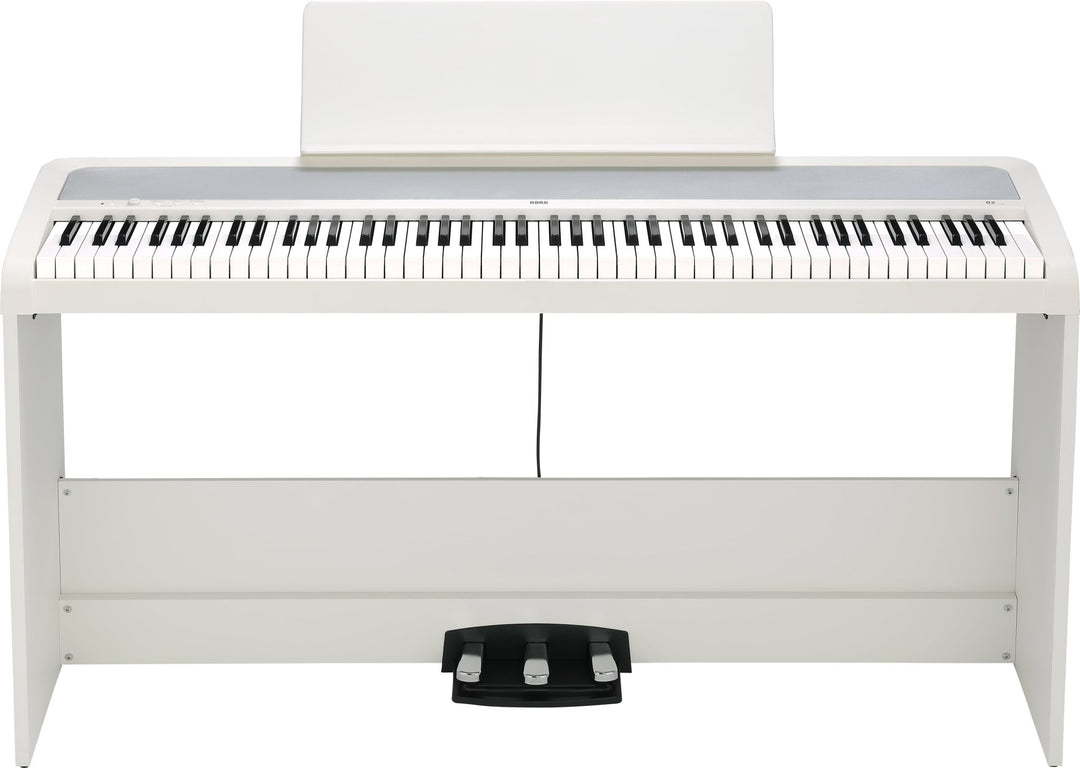 Korg 88 Key Hammer Action Stage Piano With Stand / Pedal Included, White (B2SPWH) by Erikson Music
