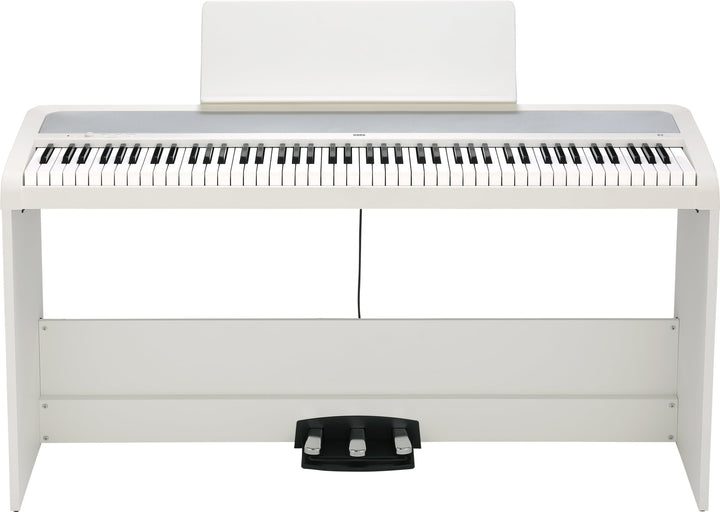 Korg 88 Key Hammer Action Stage Piano With Stand / Pedal Included, White (B2SPWH) by Erikson Music
