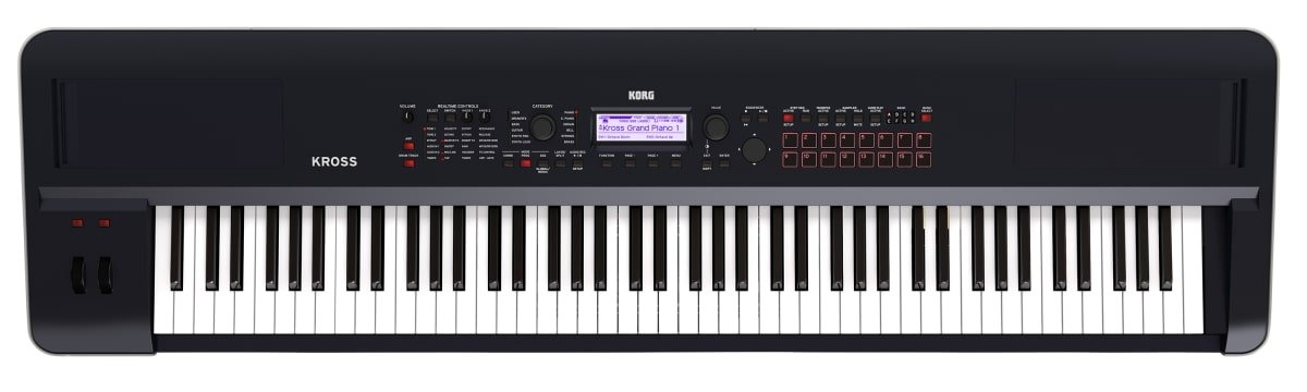 Korg Kross 88 - key Synthesizer Workstation, Matte Black by Erikson Music