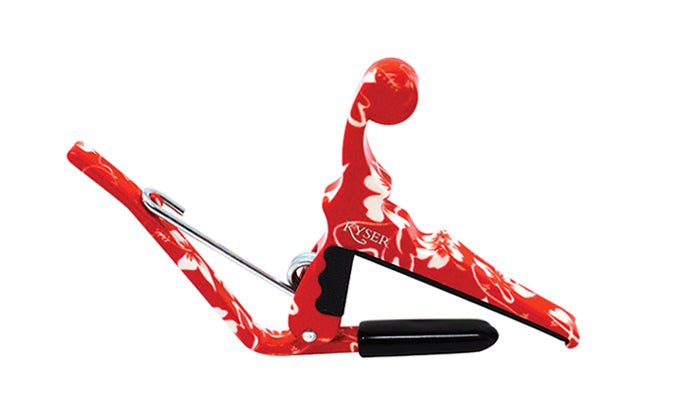 Kyser Red Hibiscus Quick Change Ukulele Capo by Yorkville