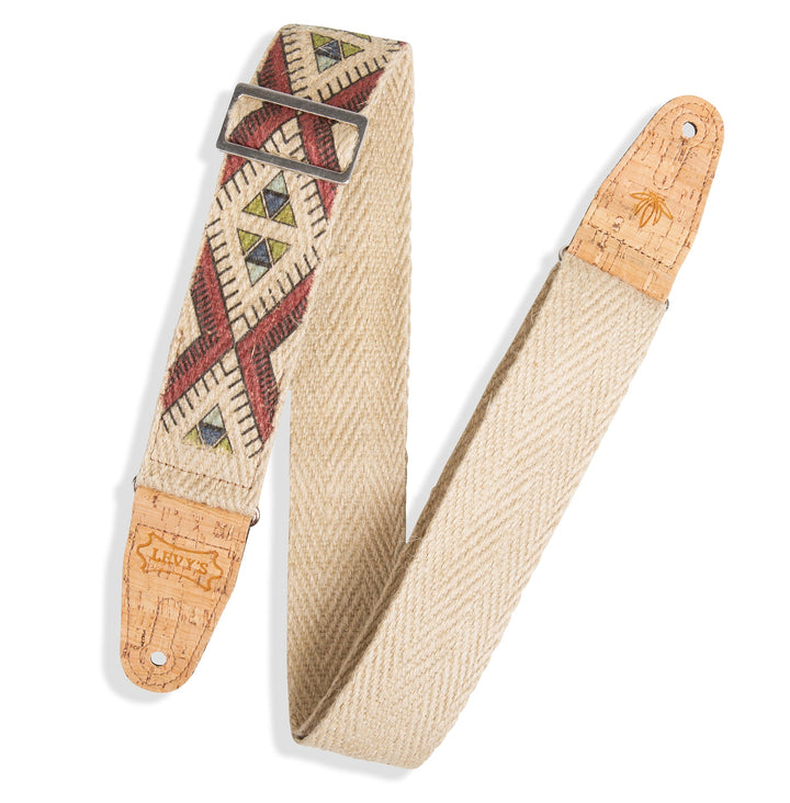 Levy's 2" Hemp Webbing Guitar Strap with Ink Printed by Levy's Leathers