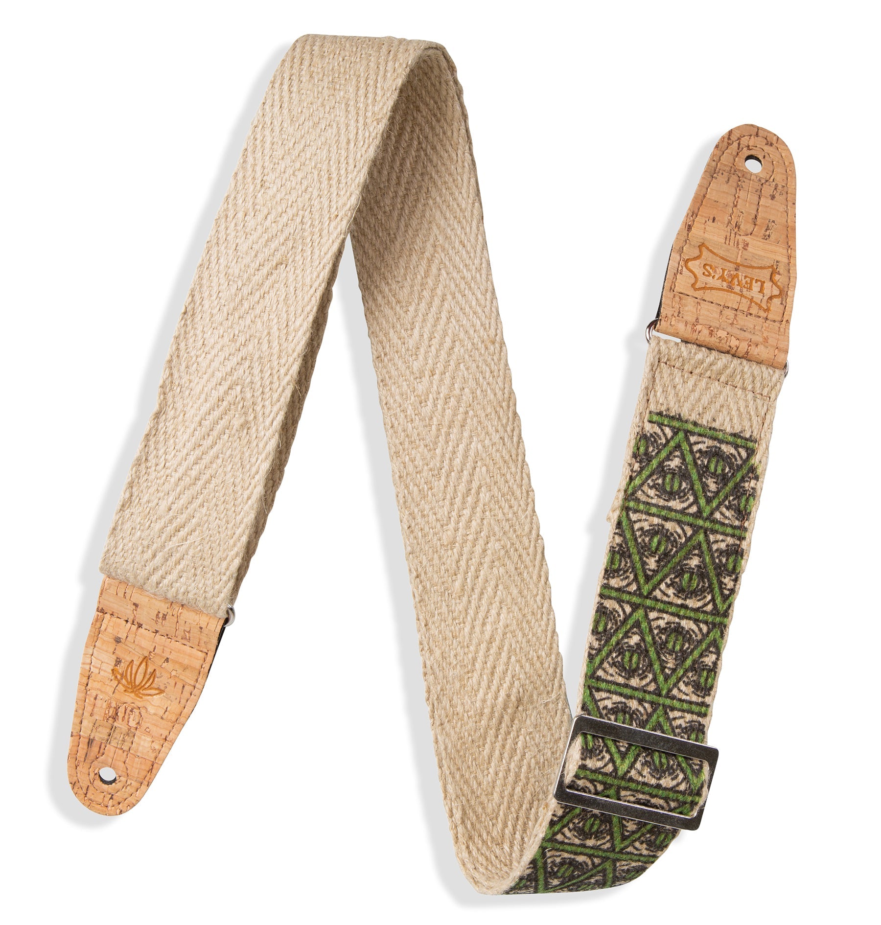 Levy's 2" Hemp Webbing Guitar Strap with Ink Printed by Levy's Leathers