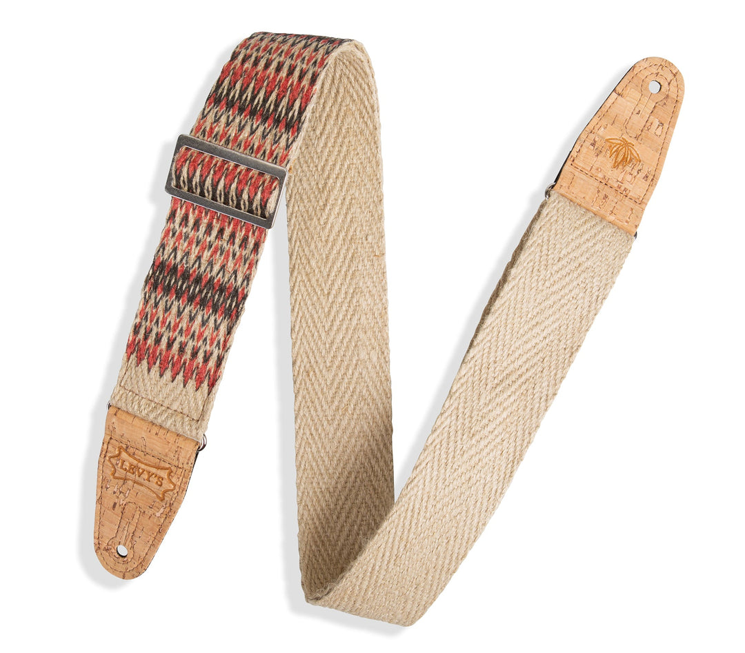 Levy's 2" Hemp Webbing Guitar Strap with Ink Printed by Levy's Leathers