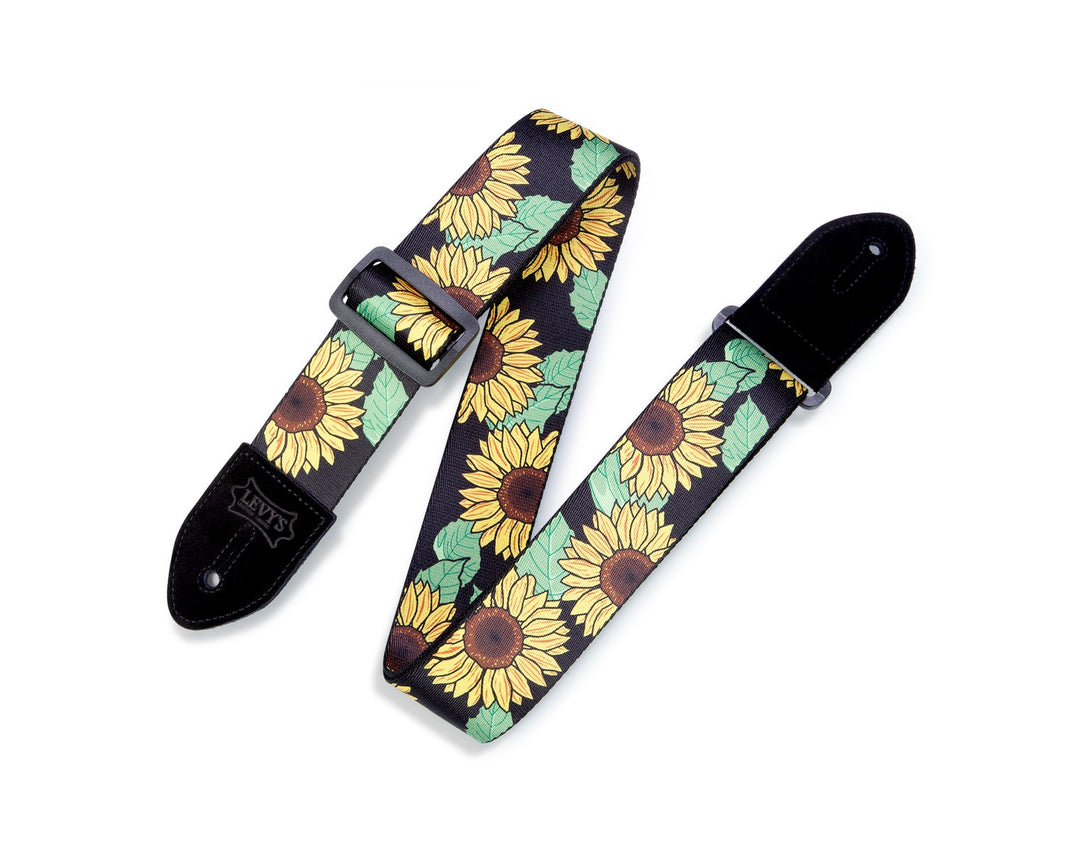 LEVY'S PRINT SERIES Sunflower Guitar Strap – MP2 - 009 by Levy's Leathers