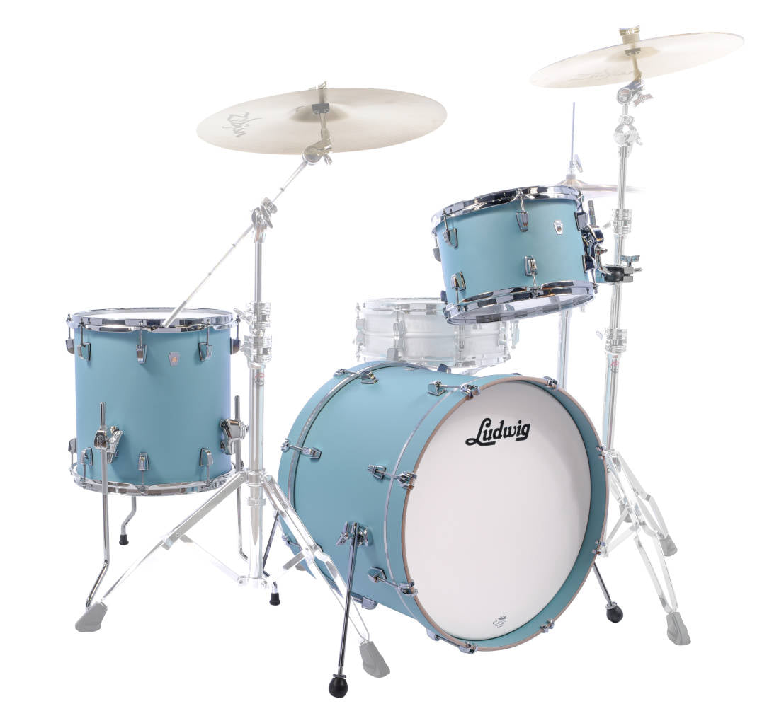 Ludwig Drums NeuSonic 3-Piece Shell Pack (22,12,16) PLUS Additional 10" Tom - Skyline Blue