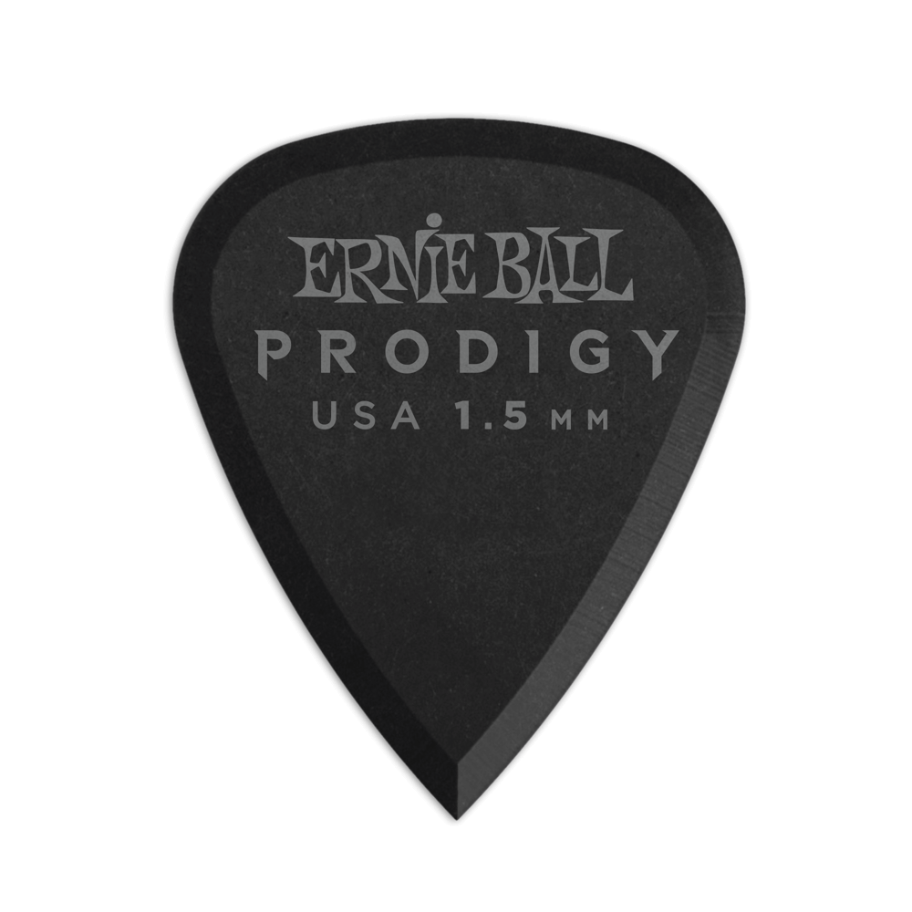 Ernie Ball 1.5mm Black Standard Prodigy Picks - 6 Pack