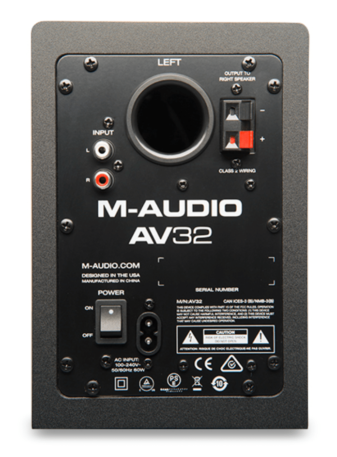 M - Audio AV32 Compact Desktop Speakers for Professional Media Creation by inMusic