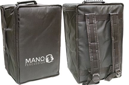 Mano Percussion Cajon With Foam Seat Pad, Ebony Stripes by Coast Music