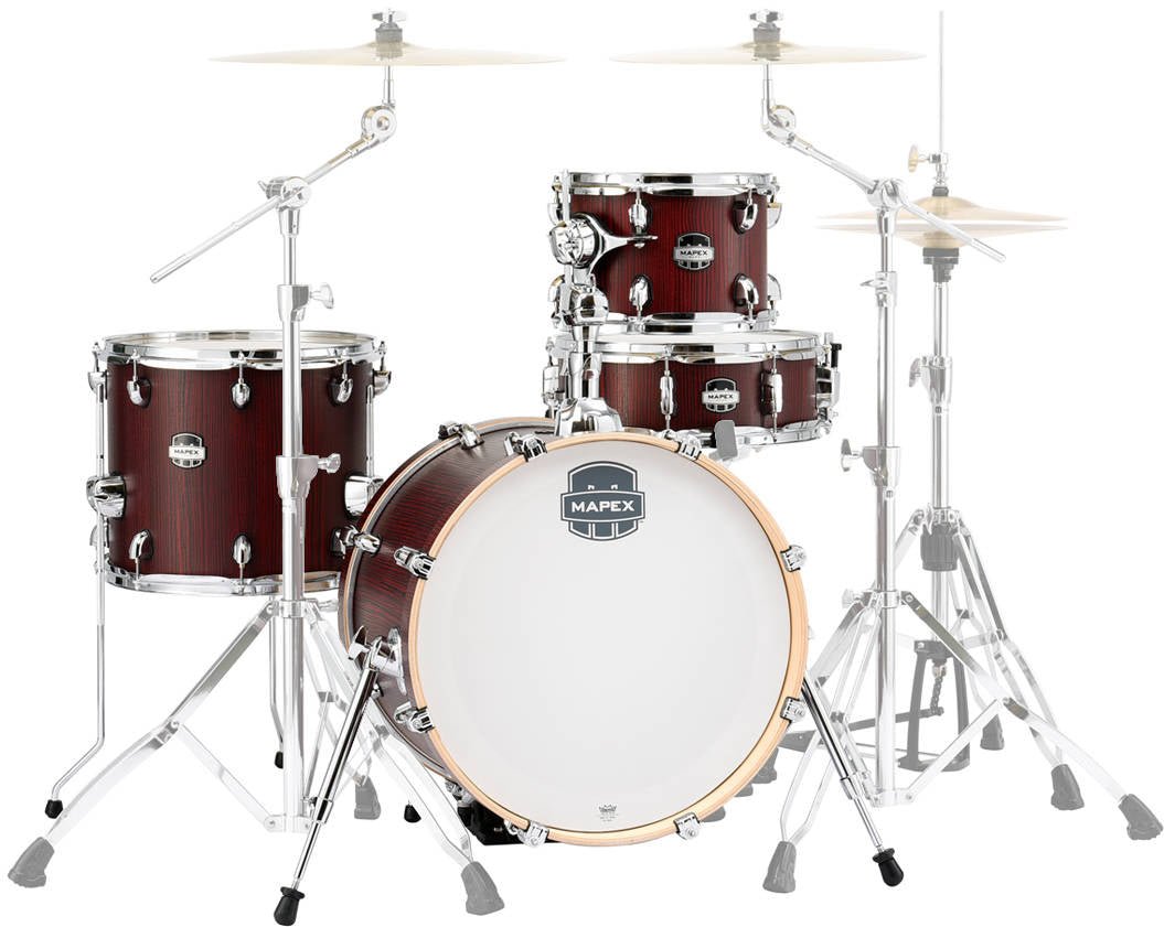 Mapex Mars 4 - Piece Bop Shell Pack (18,10,14,SD) - Bloodwood (Floor Model) by Yorkville