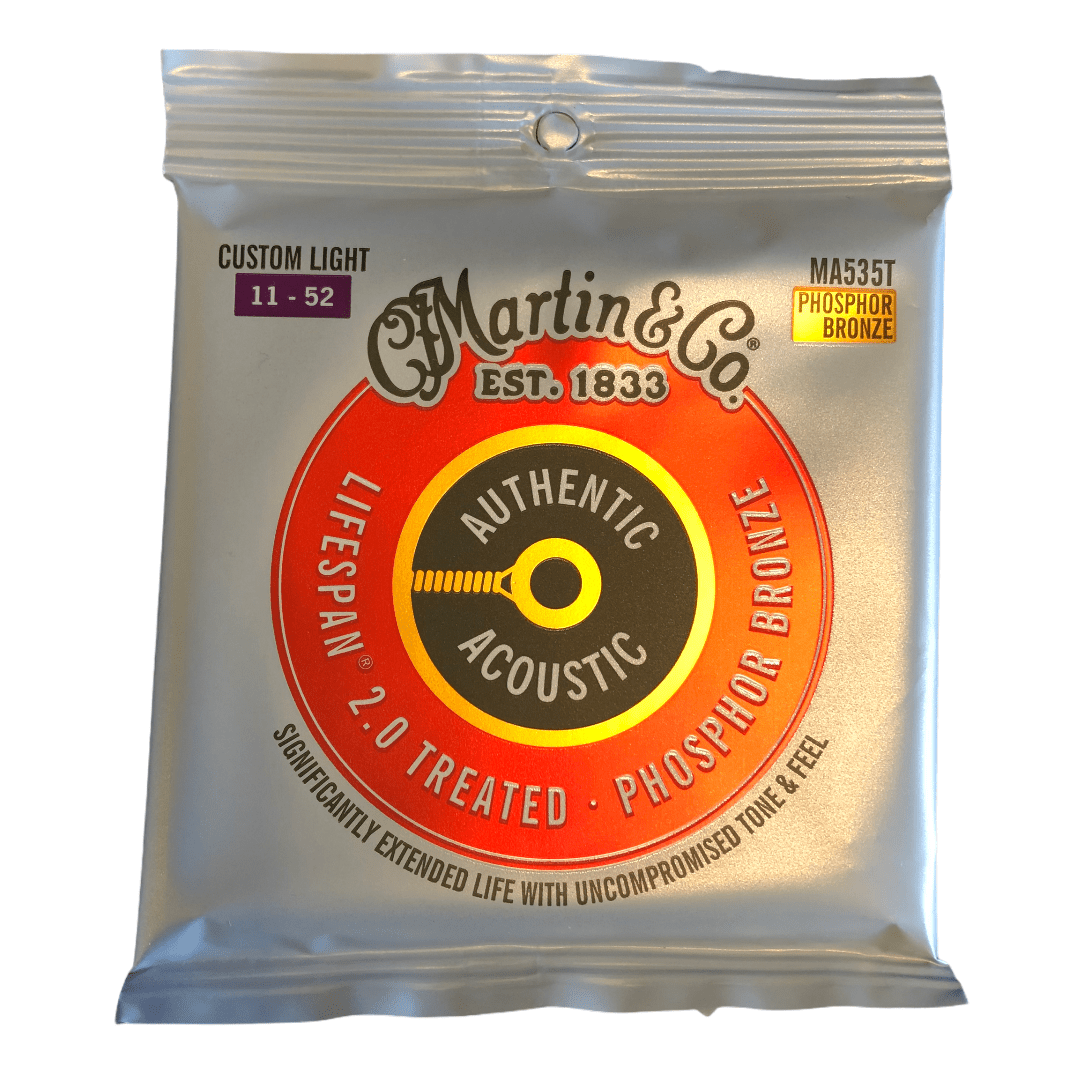 Martin Authentic Treated Acoustic Lifespan 2.0 Guitar Strings - 92/8 Phosphor by Martin Guitar Co.