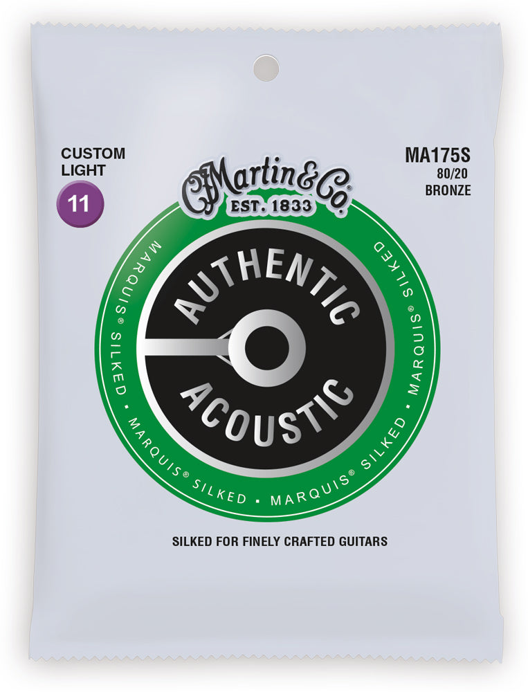 Martin Authentic Acoustic Marquis Silked Guitar Strings - 80/20 Bronze