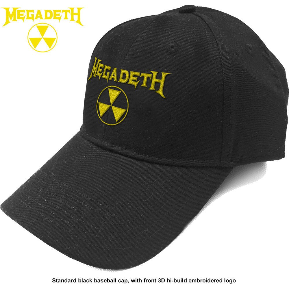 MEGADETH UNISEX BASEBALL CAP: HAZARD LOGO by Rock Off Trade