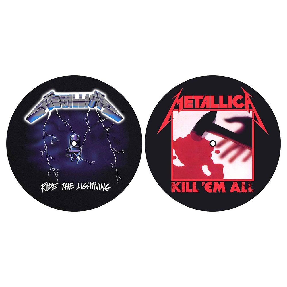 METALLICA TURNTABLE SLIPMAT SET: KILL 'EM ALL / RIDE THE LIGHTNING (RETAIL PACK) by Rock Off Trade