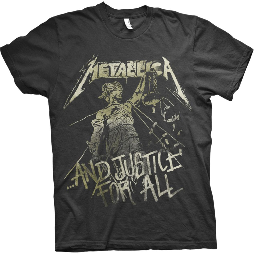 METALLICA UNISEX TEE: JUSTICE VINTAGE by Rock Off Trade