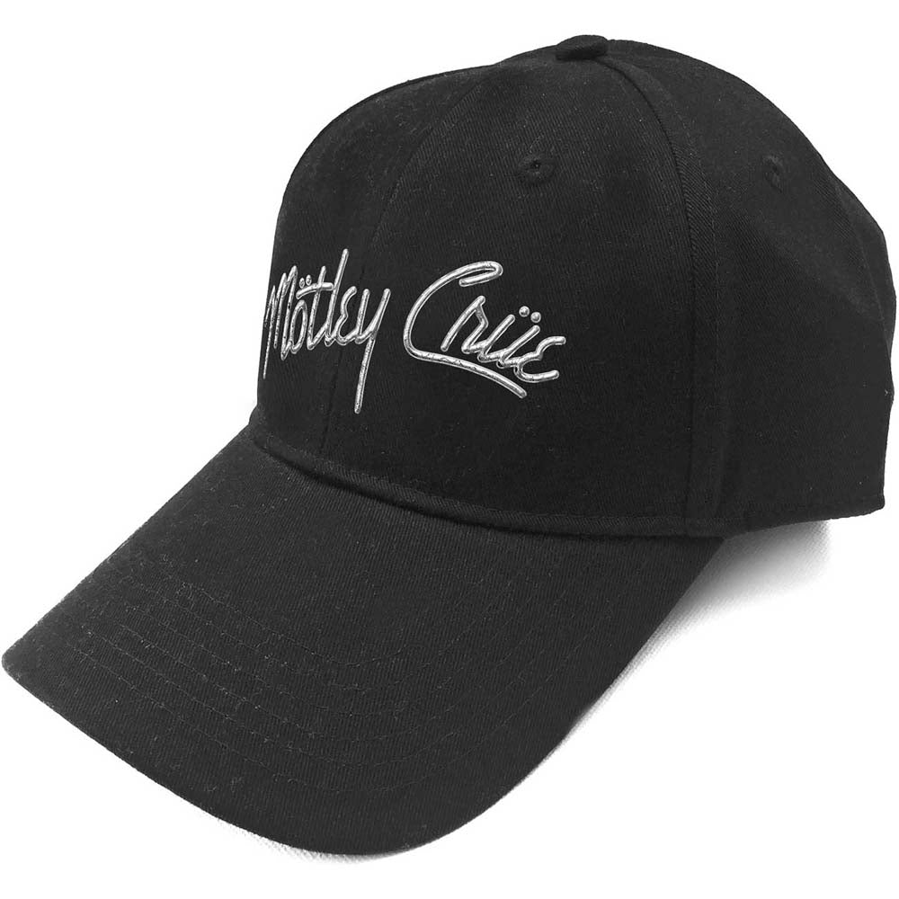 MOTLEY CRUE UNISEX BASEBALL CAP: LOGO (SONIC SILVER) by Rock Off Trade
