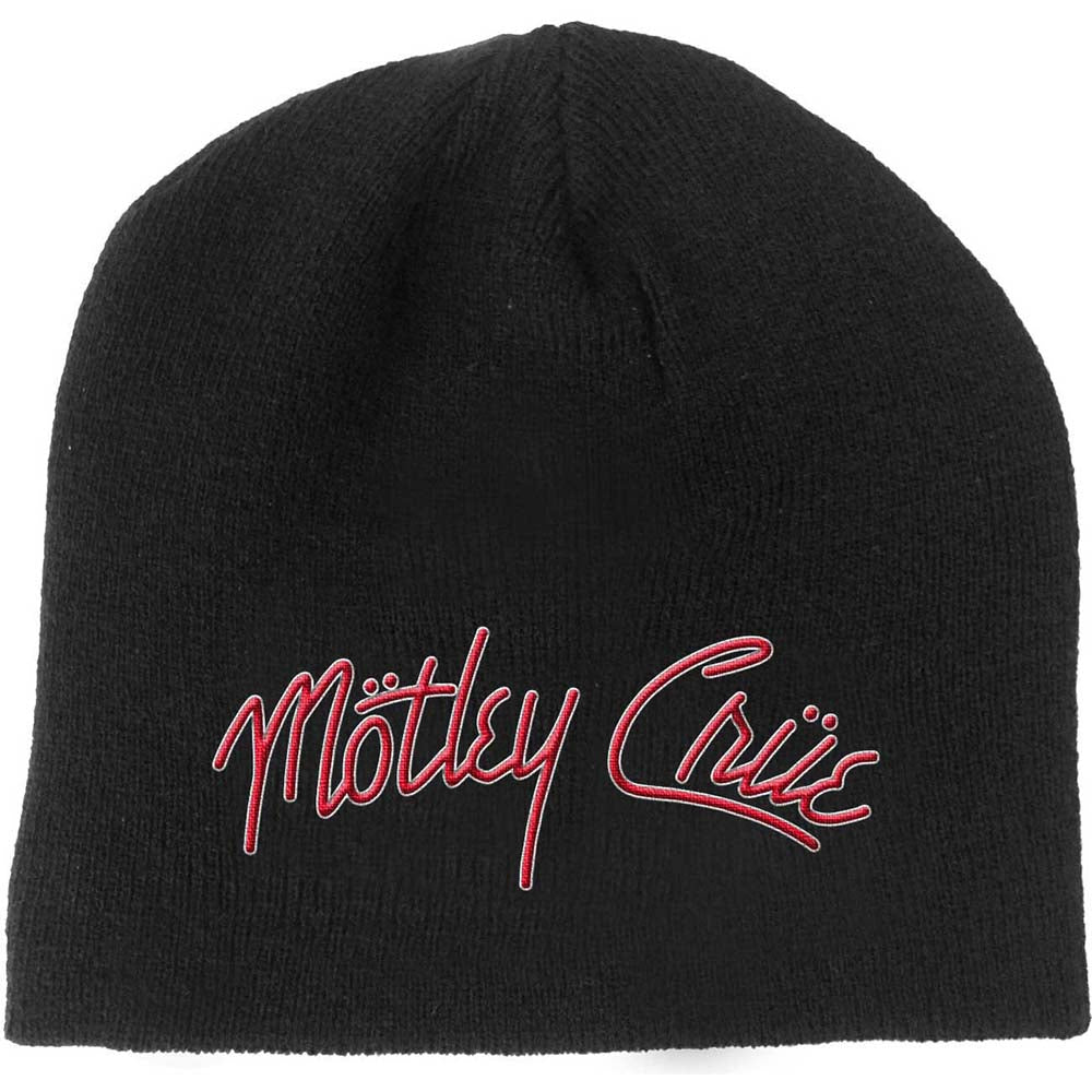 MOTLEY CRUE UNISEX BEANIE HAT: LOGO by Rock Off Trade