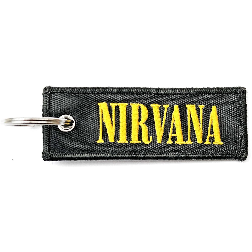 NIRVANA KEYCHAIN: LOGO (DOUBLE SIDED PATCH) by Rock Off Trade