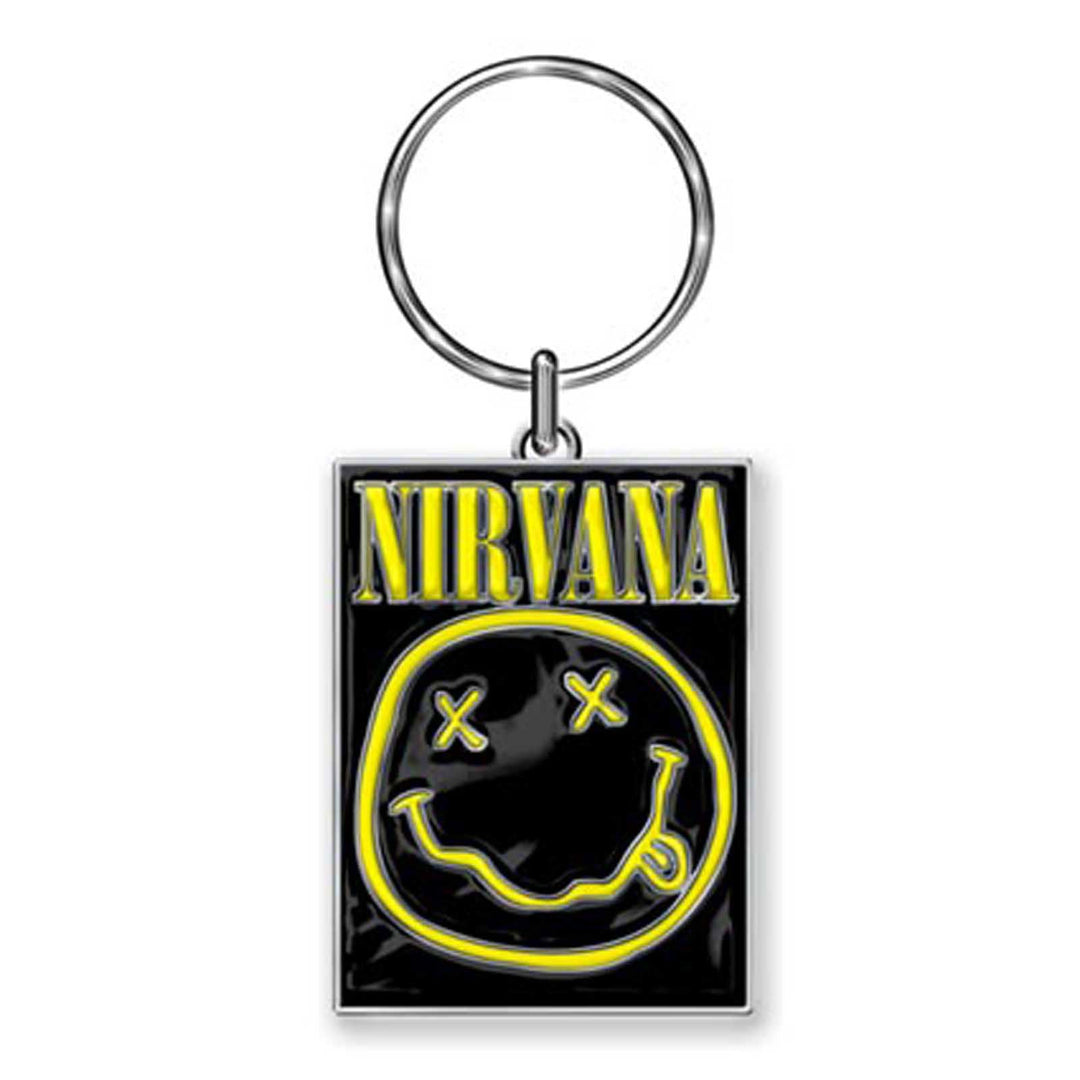 NIRVANA KEYCHAIN: SMILEY (DIE - CAST RELIEF) by Rock Off Trade