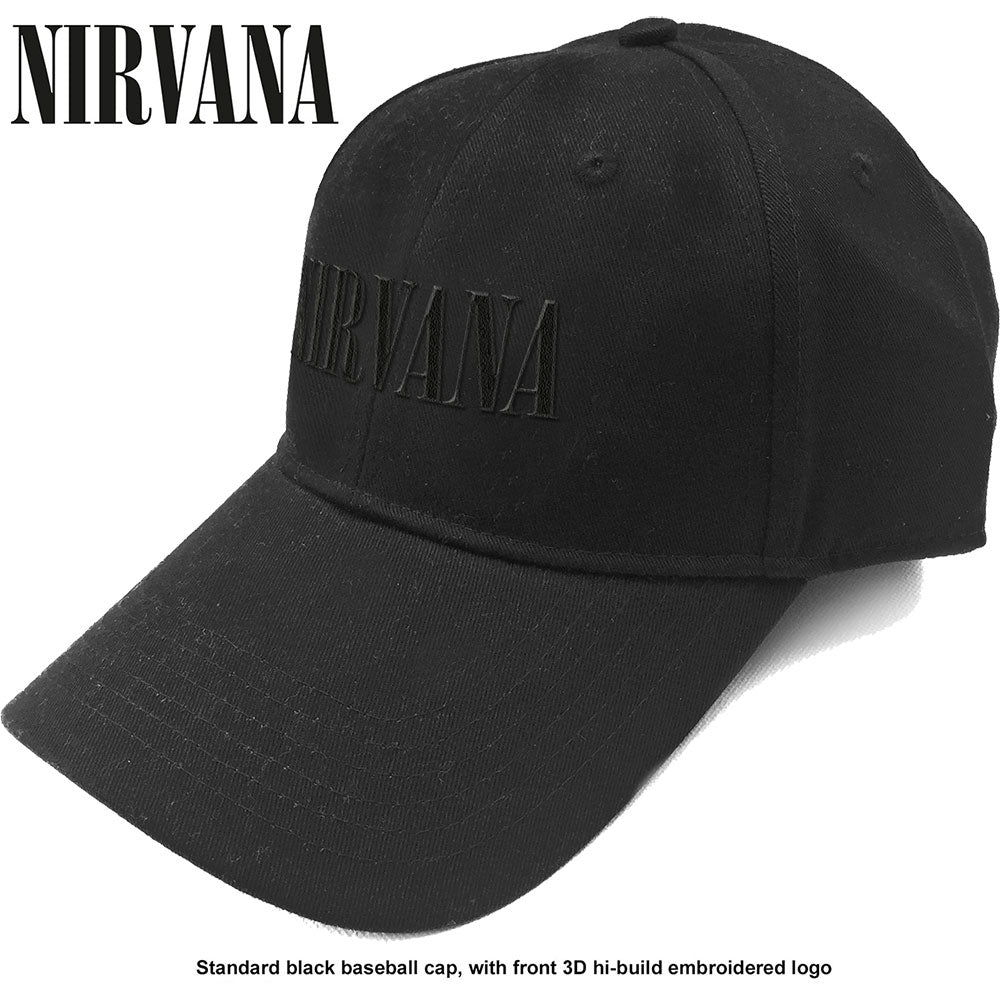 NIRVANA UNISEX BASEBALL CAP: TEXT LOGO by Rock Off Trade