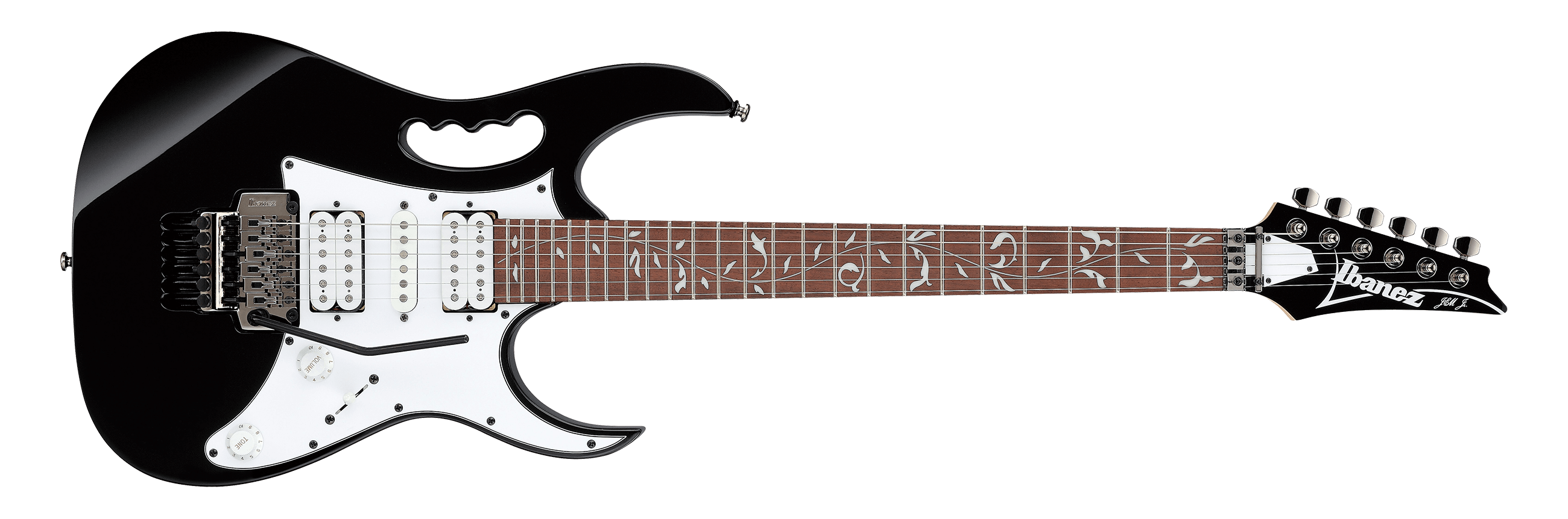 Ibanez JEMJRBK Steve Vai Signature Series Electric Guitar with Quantum Pickups, Black