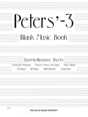 PETERS' BLANK MUSIC BOOK (WHITE) by Faders Music Inc.