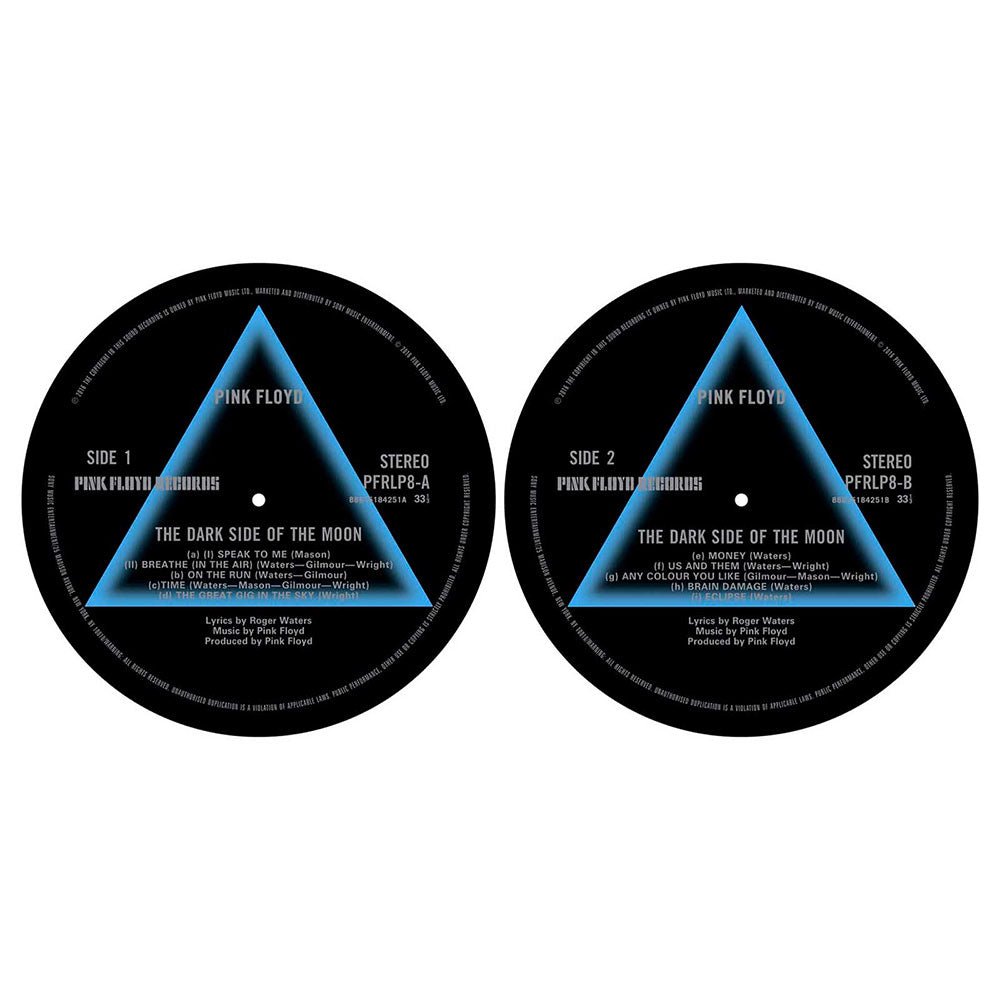 PINK FLOYD TURNTABLE SLIPMAT SET: DARK SIDE OF THE MOON (RETAIL PACK) by Rock Off Trade