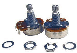 Profile 250K Pot A - Curve Split Shaft Potentiometer (2 Pack) by Coast Music