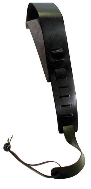 Profile Leather Guitar Strap 2 - 1/2" Wide - Black by Coast Music