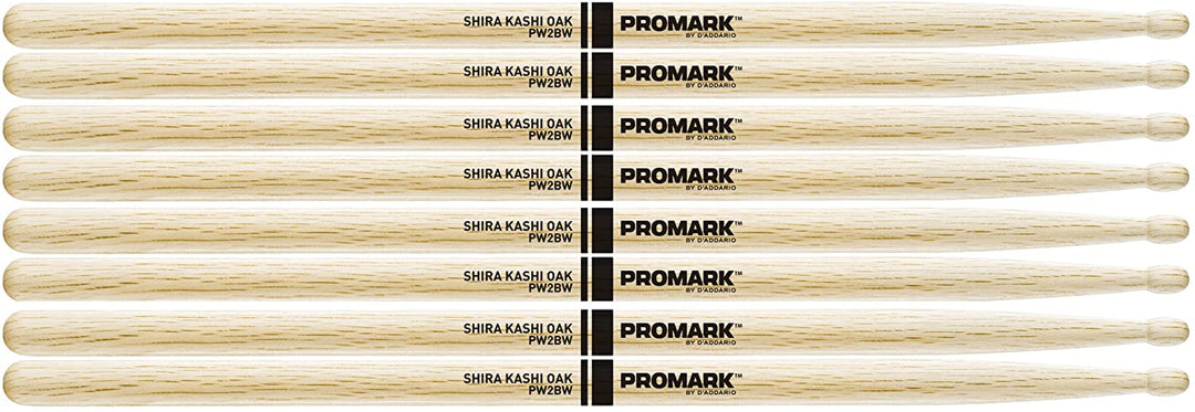 ProMark Classic Attack Drumsticks Shira Kashi Oak, 2B, Wood Tip, 4 Pack by D'Addario Canada